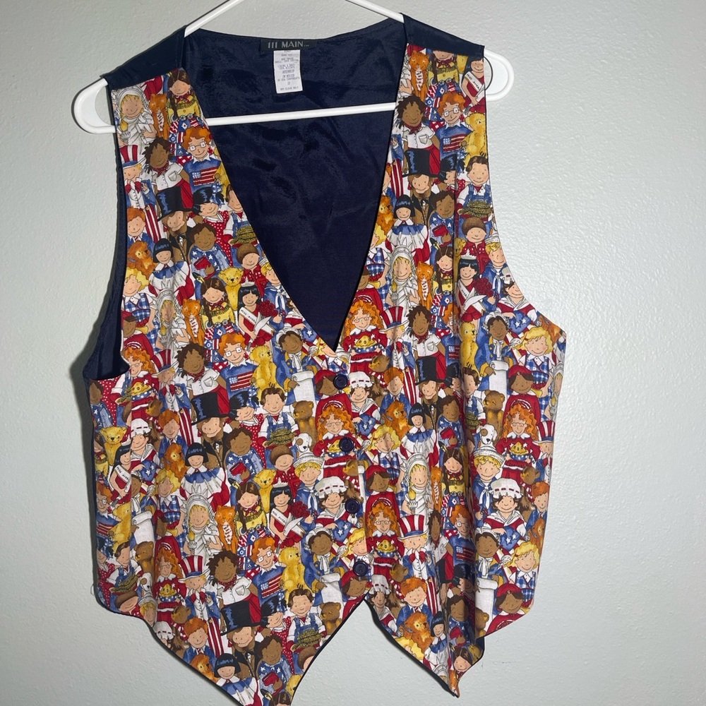 Colorful Cartoon Character Vest